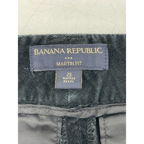 Banana Republic Women's Martin Fit Flared Black Velour Corduroy Pants Size 25 - Picture 8 of 14